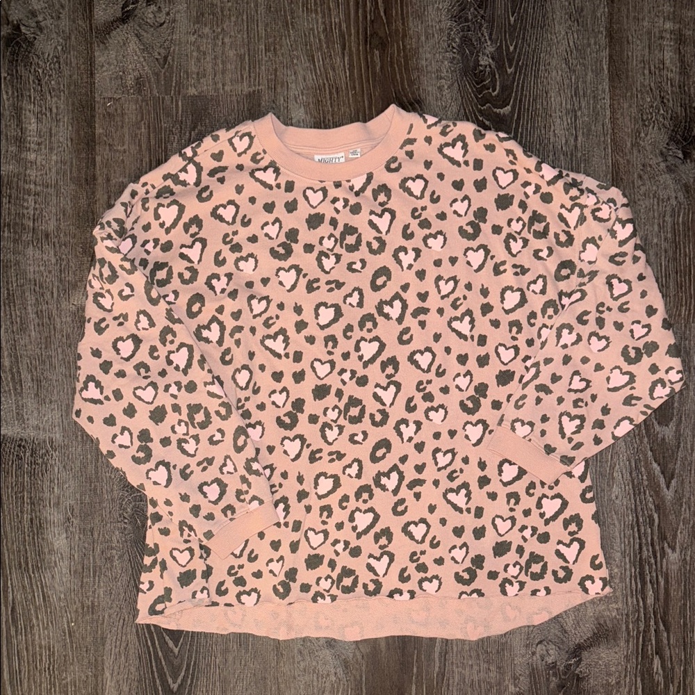 Mighty Fine Pink Leopard Print Sweatshirt